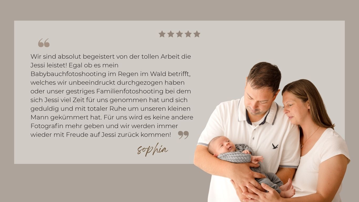 5 Sterne Bewertung Newbornshooting