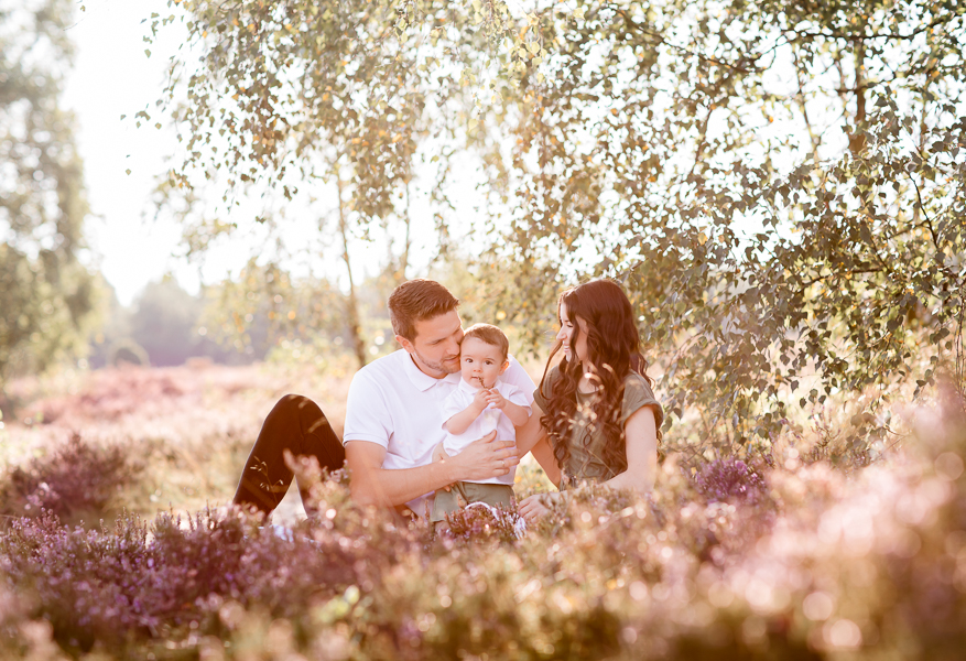 Familienfotoshooting in der Lüneburger Heide an der Heidfläche Angelbecksteich